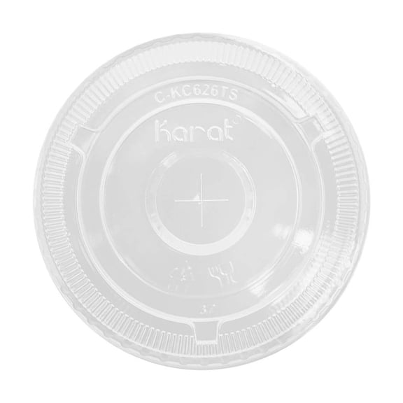 Karat C-KC626TS 98mm Diameter Flat Lids for Karat Cold Cups, Case of 1000