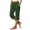 1-Dark Green, variant on Capri Pants for Women Summer Lightweight Split Button Elastic Waist Linen Capris High Waisted Soft Comfortable Casual Solid Color Beach Cropped Trousers with Pockets 1-Red XXL