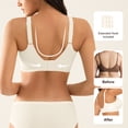 thumbnail image 4 of QYLUX Women’s Wireless Bra - Soft Comfort Bra,Full Coverage Seamless Supportive T-Shirt & Sports Bra for Everyday Wear,Beige,L, 4 of 7