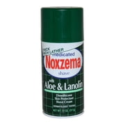 Medicated Shave Cream with Aloe and Lanolin by Noxzema for Men - 11 oz Shave Cream