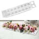 thumbnail image 1 of Jarrón de flores rectangular, soporte para plantas, jarrón largo, adorno moderno, arreglo floral, maceta para fiesta en casa, sala de estar, boda, 16 hoyos Soledad florero de acrílico, 1 of 10
