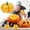 A, variant on Artificial Decorative Pumpkin – Black with Striped Finish for Halloween, Thanksgiving, and Fall Holiday Decorating