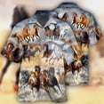 thumbnail image 4 of Camisa con estampado de vaquero occidental para hombre, blusa de manga corta con estampado de caballo en 3D, ropa masculina de gran tamaño estilo vintage, blusa informal y cómoda con cuello, 4 of 5