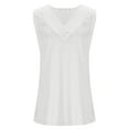 thumbnail image 6 of Feancey Plus Size Dressy Tank Tops for Women Deep V Neck Sleeveless Blouses Low Cut Casual Business Tank Top Solid Color Summer Tanks White 4XL, 6 of 8
