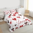 thumbnail image 3 of Castle Fairy Romantic Love Heart Twin Comforter Sets,Valentine's Day Bow Bedding Set, 3 of 8