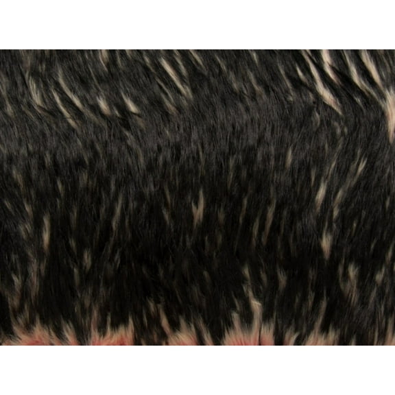 Bergamo Faux Fur Fabric Black - per yard