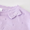 thumbnail image 3 of WIBACKER 2-8T Girl Long Sleeve Bow Bolero Cardigan Kids Front Open Knit Shrug Cropped Sweaters Tops, 3 of 11