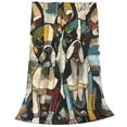 thumbnail image 2 of Vsdgher Colorful Bulldog Duo Ultra-Soft Micro flannel Blanket Throw Blankets for Couch Sofa, Bed (4 sizes)-80"x60", 2 of 7