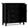 thumbnail image 4 of Amherst 37 inch Wide Transitional 4 Drawer Storage Cabinet in Black, 4 of 10