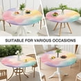 thumbnail image 7 of Dreamy Pastel Sky Round Fitted Tablecloth with Elastic Edge,Dining Table Cover Waterproof,Outdoor Round Tablecloth for Camping,Dining,Indoor and Outdoor, 7 of 7