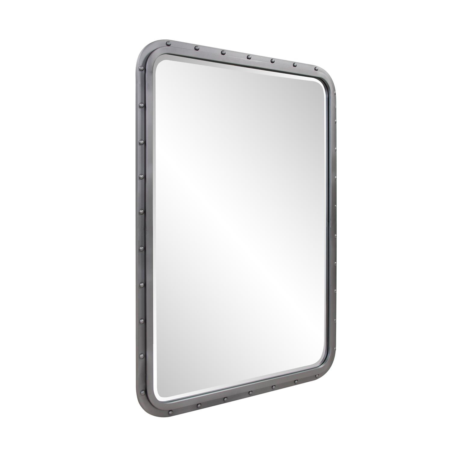 Tyler Dillon Metal Framed Industrial Mirror with Rivet Details