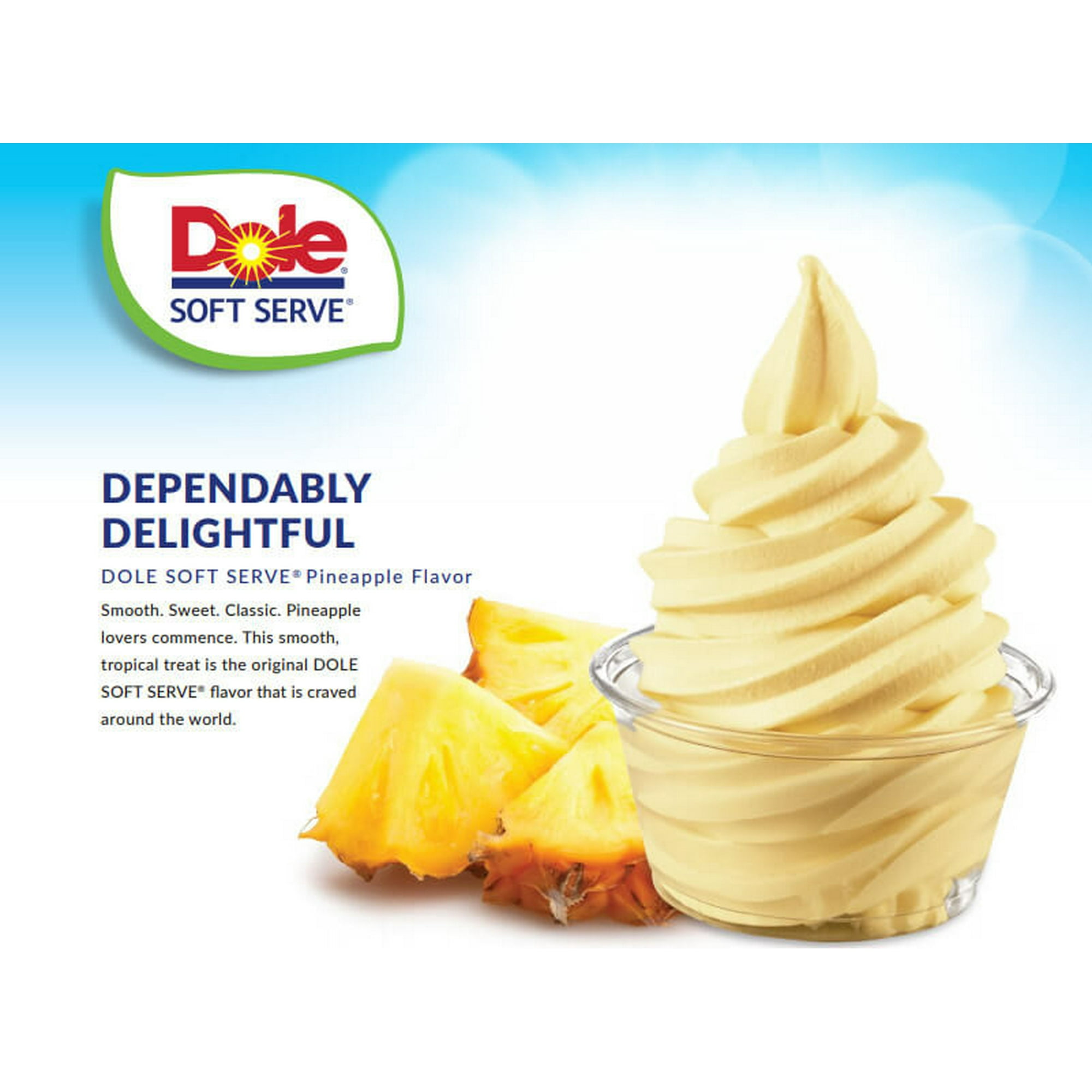 DOLE Pineapple Soft Serve Ice Cream Mix kgs
