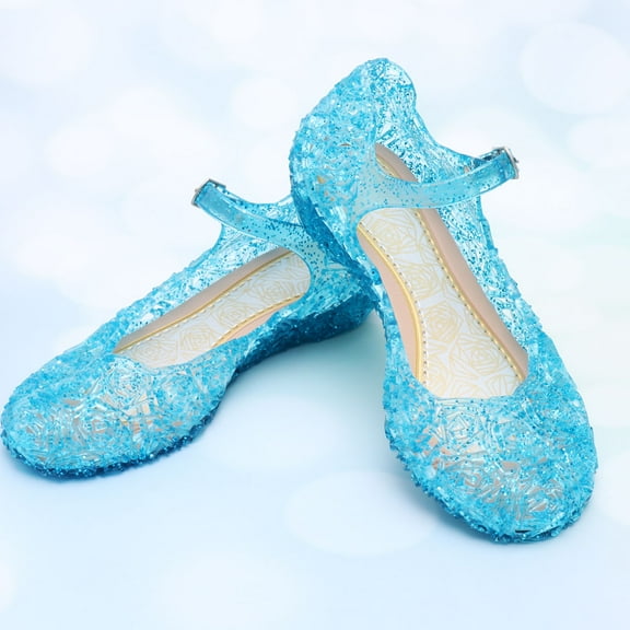 WEUVEB 1 Pair Sandals Girls Sandal Durable PVC Sky-blue for Daily Life