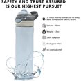 thumbnail image 3 of 26oz Grey Water Bottle No Straw, Clear Bottles with Handle Easy Carried, Wide Mouth AUTOSPOUT Leak Proof Locking Button Flip Up Lid, Suit Sports School Travel Office Gym etc., 3 of 8