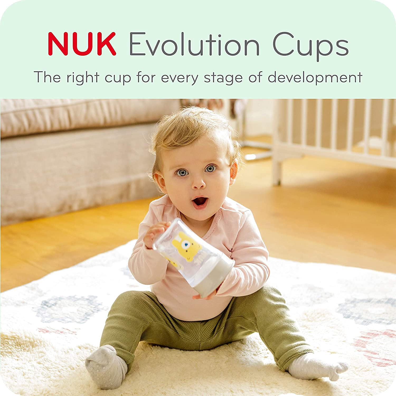 NUK Evolution 360 Spoutless Cup, 8 oz, 1-Pack