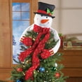 thumbnail image 5 of Santa Elk Snowman Christmas Tree Topper Decoration Festival Holiday Tree Ornament, 5 of 15