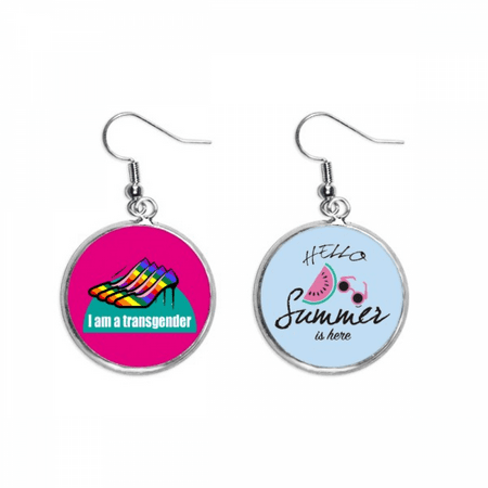 i am a bisexual lgbt rainbow earring drop summer watermelon earring wear