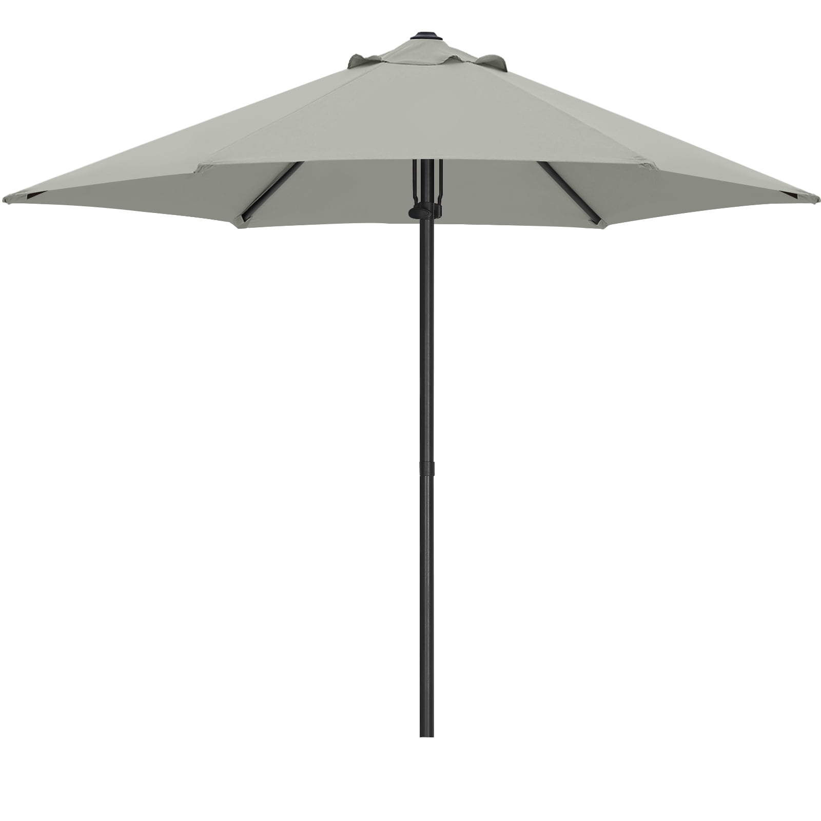 ABCCANOPY 7.5ft Outdoor Market Hand Push Patio Umbrella,12+Colors, Light Gray