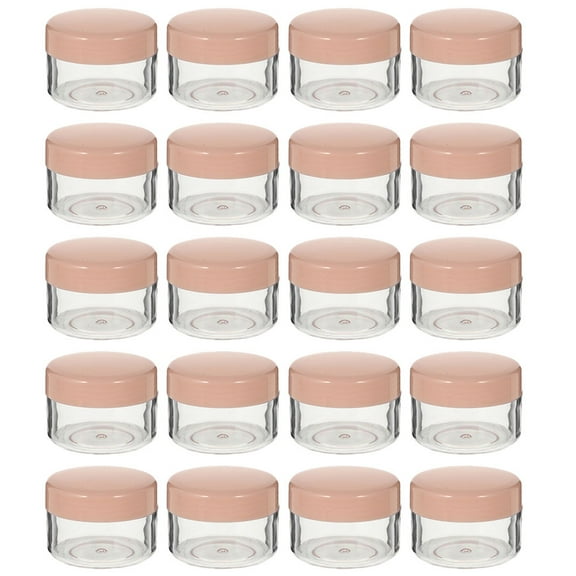 Raindrops  20 Pcs Small Containers with Lids Cream Bottle Pink Airtight Travel