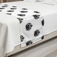 thumbnail image 2 of Gorilla Bed Runner, Sketchy Grunge Style Monochrome Repetitive Pattern of Silhouettes, Decorative Accent Bedding Scarf for Hotels Homes and Guestrooms, Queen, Charcoal Grey and White, by Ambesonne, 2 of 2