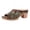 Black, variant on Heeled Sandals for Women Vintage Print Open Toe Mules Casual Slip on Summer Backless Heels Comfortable Orthopedic Shoes White Size 7.5