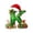 Festive Elf - K, variant on romoty Personalized Letter Q Christmas Ornament, 3.15 in Green Acrylic Monogram Initial Pendant with Elf Santa Hat for Xmas Tree Wreath Mantel Decor Kids Stocking Stuffer Gift