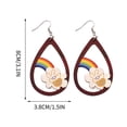 thumbnail image 3 of Fiaya Women Easter Water Drops Earrings, Easter Rabbit Earrings, Fashion Personalized Wood Print Earrings, Bunny Easter Drop Earrings for Women (C), 3 of 4