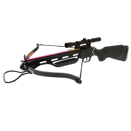 SAS Manticore 150lbs Crossbow with Scope, Arrows, Stringer + Rope Cocking Device