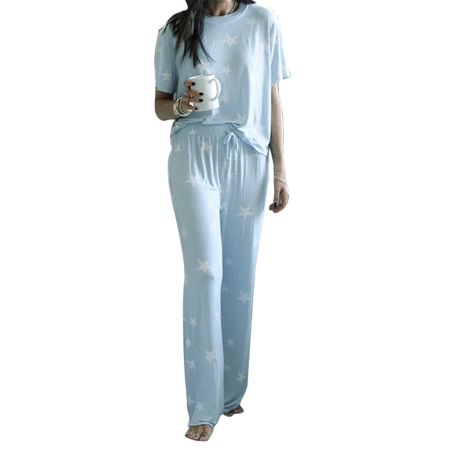 Pijamas para dormir, Conjunto de pijamas para mujer Conjunto de pijamas de cuello redondo Pijamas Tecnología avanzada