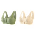 thumbnail image 1 of (2-Pack) Rinsvye Bra for Women Comfortable Womens Bras No Underwire Plus Size Convenient Front Close Button Lightweight Sports Bras for Women Bras for Older Women Sports Bras No Underwire, 1 of 7