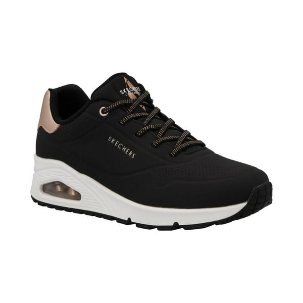 Tenis Casual SKECHERS UNO Mujer Memory Foam Original negro 22