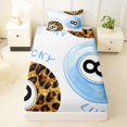 thumbnail image 3 of Castle Fairy Leopard Print Billiards Twin Sheets 3pcs, Sport Theme Bedding, Blue Brown Black,1 Fitted Sheet, 1 Flat Sheet and 1 Pillowcase, 3 of 6