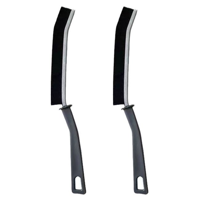 DQrwqpou Cepillo Limpieza Huecos Ergonómico para Ventana Cepillo para Polvo Con (negro 2 Uds.)
