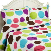 Divatex Home Fashions Jumbo Dots Mini Comforter Set, Multi Bright, Full/Queen