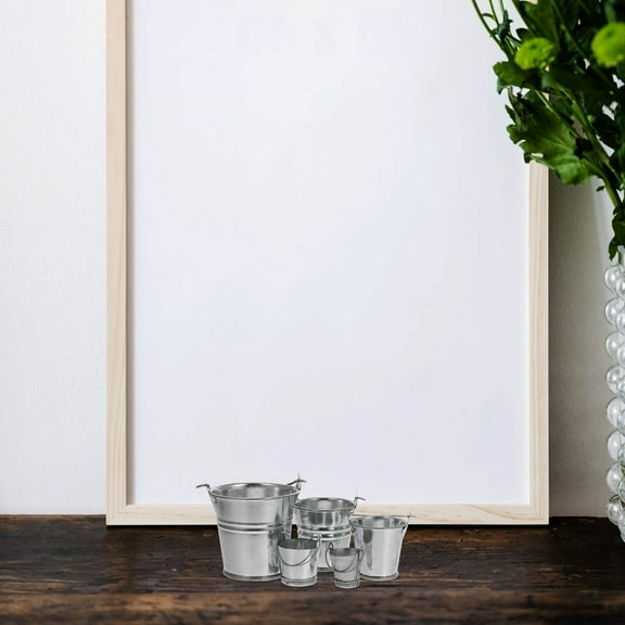 TAILTOSS 5Pcs Elegant Design Iron Bucket Small Metal Buckets With Handles for Garden Microlandscapes