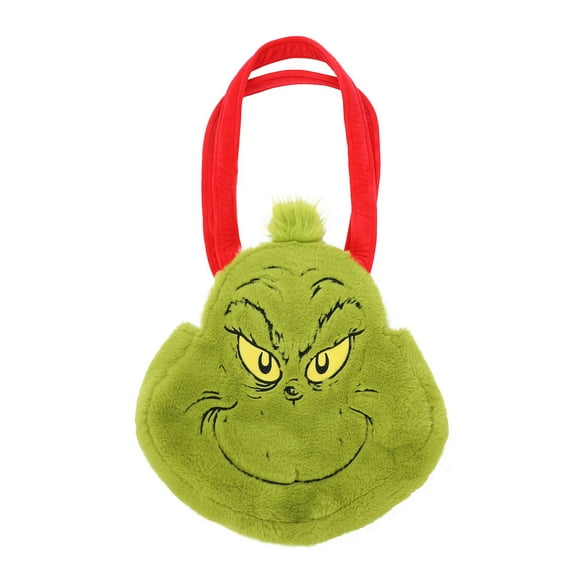 Grinch 3D Plush Tote Bag With Drop Handle