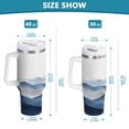 thumbnail image 6 of Yayeee 30oz Stainless Steel Tumbler with Straw and Handle Double-Wall Insulated Travel Water Bottle, Watercolor Mountains, 6 of 8