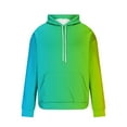 thumbnail image 5 of UVEASISHA Mens Hooded Sweatshirt Tie Dye Graphic Pullover Tops Fall Fashion Hipster Hoodies Casual Long Sleeve Drawstring Sweatshirts,Green,M, 5 of 5