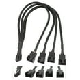 thumbnail image 5 of Fan Splitter Cable Sleeved Adapter Computer PC Fan Power Extension Cable 1 to 3/4 Converter for Computer, 5 of 9