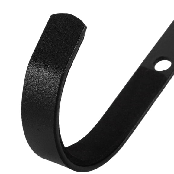 HONMEET 4Sets Black Metal J Hooks Wall Mount Strong Loadbearing Utility Storage Holder