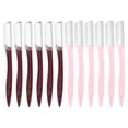 thumbnail image 1 of Unique Bargains Vocoste Rasoir à Sourcils pour Femmes avec Couvre-Sourcils Rose Rouge Vin 12 Pcs, 1 of 7