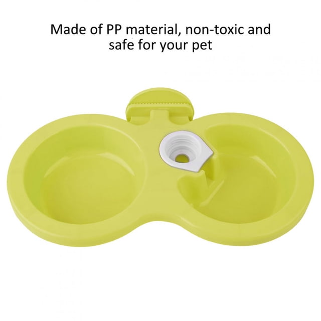 Cuenco de Agua para Jaula de Perro, Alimentador de Agua para Comida Colgante, Cuenco de Agua para Jaula de Perro, Cuenco de Comida para Conejos, Cuenco Doble para Perros, Gatos, Gatos,