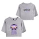 thumbnail image 1 of Pop cazadora para niña Round-Neck Printed Anime Trio Poster T Shirt （Purple）, 1 of 3