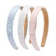 thumbnail image 1 of wonima11 3 Pack Glitter Sequins Sparkly Hard Headbands for Kids Wide Padded Hair Bands Fashion Cute Daily Accessories for Girls and Women (pink + sky blue + white), 1 of 1