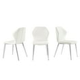 thumbnail image 3 of Casabianca Home Olivia Set of 2 Polyurethane Leather Dining Chairs - White, 3 of 4