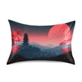 thumbnail image 3 of Dailycode Satin Pillow Case King Silk Pillow Cover for Hair and Skin Envelope Closure Sun Tower Cherry Mountains 20"x40", 3 of 9