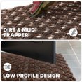 thumbnail image 4 of PABUBE Outdoor Doormat ,Durable Interlocking Welcome Mat, Dirt Trapper Rubber Mat and Non-Slip Low Pile Doormat for Entry Rug,Brown, 17" x 30", 4 of 11