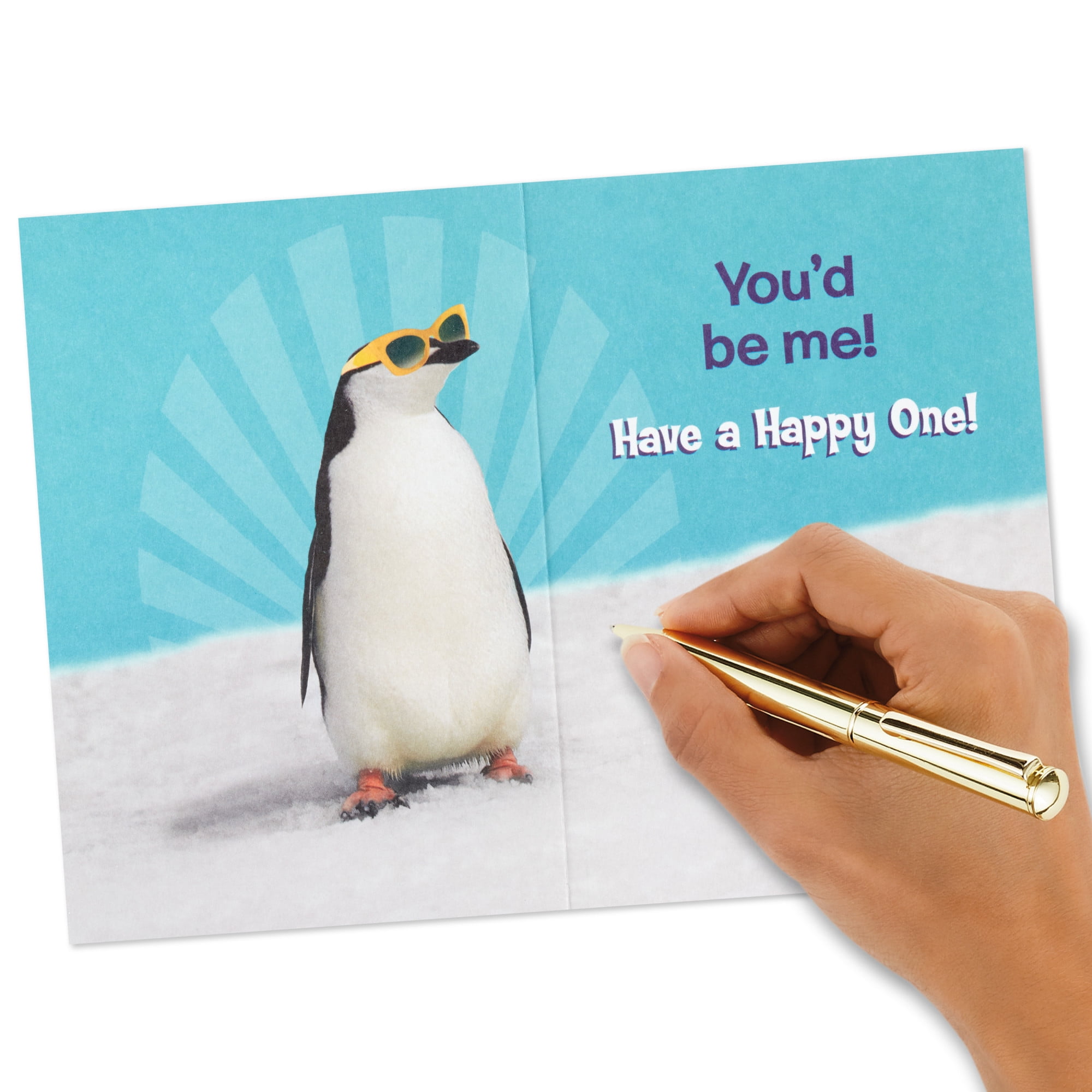 Hallmark Birthday Card for Sister (Penguin With Sunglasses)