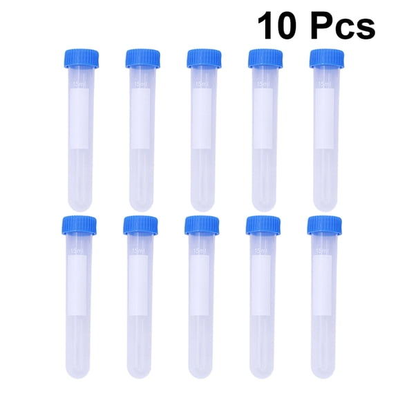 BESTOYARD 10Pcs Transparent Plastic Needle Storage Barrel with Lid for Craft Supplies
