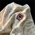 thumbnail image 4 of Petit Ours Dessin Animé Pull Oversize pour Femmes Manches Longues Vêtements d'Hiver Tricot Col Rond Mignon FGS, 4 of 7